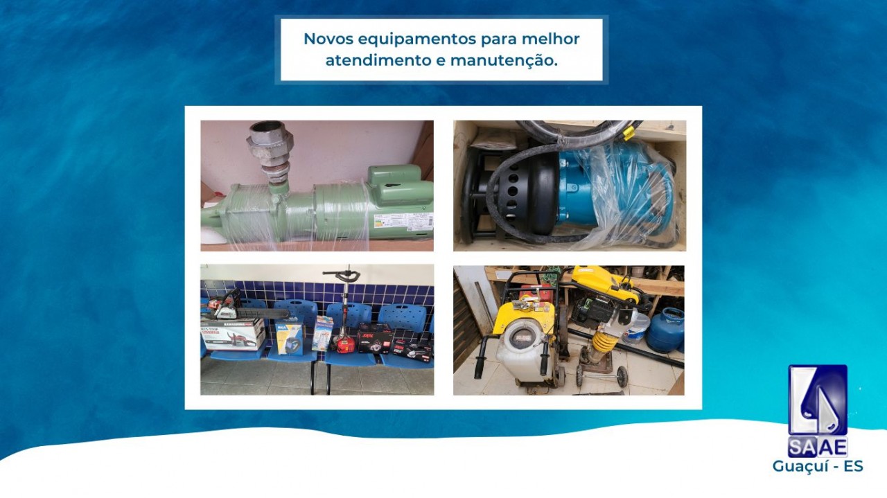 SAAE Adquire novos equipamentos.