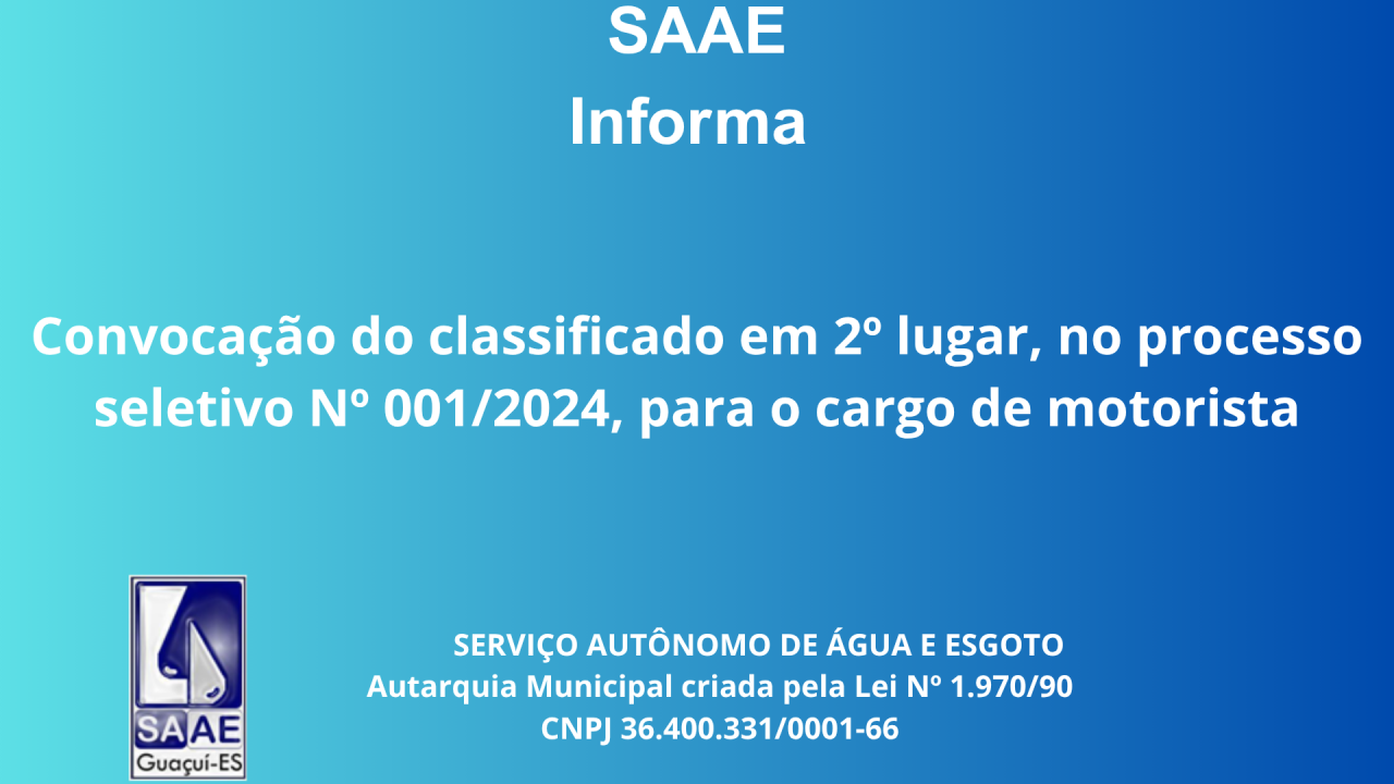 EDITAL DE PROCESSO SELETIVO SIMPLIFICADO N 001/2024 CONVOCAÇÃO Nº 007