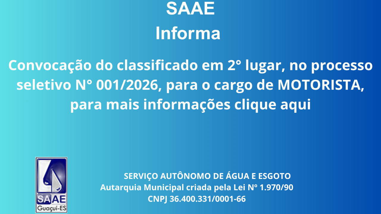 EDITAL DE PROCESSO SELETIVO SIMPLIFICADO Nº 001/2026 CONVOCAÇÃO Nº 002