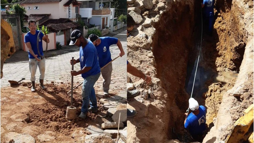 SAAE realiza obras no Bairro Santa Cruz SAAE realiza obras no Bairro Santa Cruz