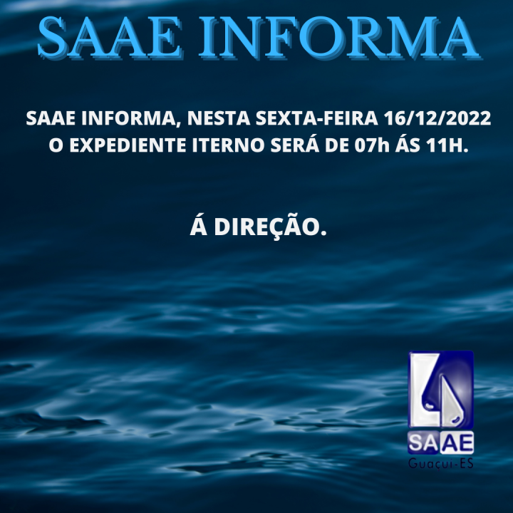 SAAE INFORMA 16/12/2022 SAAE INFORMA 16/12/2022