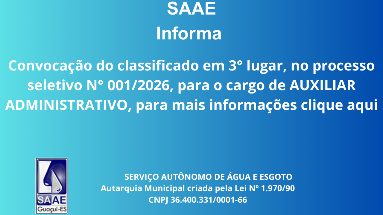 EDITAL DE PROCESSO SELETIVO SIMPLIFICADO Nº 001/2026 CONVOCAÇÃO Nº 003 EDITAL DE PROCESSO SELETIVO SIMPLIFICADO Nº 001/2026 CONVOCAÇÃO Nº 003